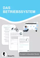 Vorschau - Arbeitsblätter - Das Betriebssystem - Komplett vorbereitete Stunde - Deckblatt