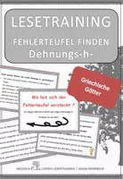 Vorschau - Fördermaterial/Inklusion - Griechische Götter Spezial: Fehlerteufel Lesekarten Dehnungs-h - Deckblatt
