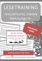 Vorschau - Fördermaterial/Inklusion - Griechische Götter Spezial: Fehlerteufel Lesekarten Dehnungs-h - Seite 1