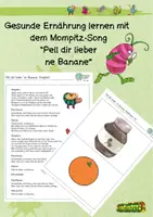 Vorschau - Stundenentwürfe - Gesunde Ernährung lernen mit dem Mompitz-Song "Pell dir lieber ne Banane" - Deckblatt