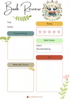 Προεπισκόπηση - Φύλλα εργασίας - Write a brief Book Review-First lesson activity - Εξώφυλλο