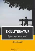 Vorschau - Arbeitsblätter - Exilliteratur: Steckbrief der literarischen Epoche - Deckblatt