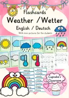 Vorschau - Fördermaterial/Inklusion - Englisch/ DaZ / SU - weather / Wetter - flashcards/ Bildkarten, mit Wortkarten - Deckblatt