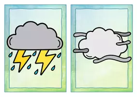 Vorschau - Fördermaterial/Inklusion - Englisch/ DaZ / SU - weather / Wetter - flashcards/ Bildkarten, mit Wortkarten - Seite 3