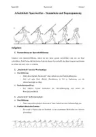 Vorschau - Arbeitsblätter - Speerwurf - Arbeitsblatt zum Abwurf - Inklusive Checkliste zum Abwurf - Seite 1