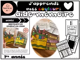 Aperçu - Feuilles d'exercices - J'apprends le nom des couleurs Bricolage pédagogique - Page de couverture