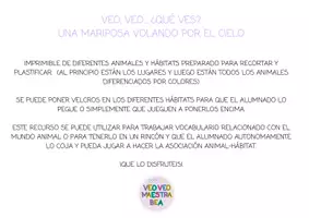 Vista previa - Unidades / Secuencias / Situaciones de Aprendizaje - Recurso Infantil Animales Hábitat - página 1