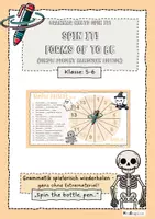 Vorschau - Arbeitsblätter - Spin it meets Grammar! Simple present forms of to be (Halloween edition) - Deckblatt