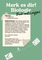 Vorschau - Spiele - Merk es dir! Biologie Denk- und Laufspiel - Deckblatt