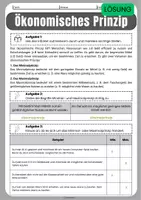 Vorschau - Arbeitsblätter - Das Ökonomische Prinzip - Minimalprinzip und Maximalprinzip (Info- und Arbeitsblatt) - Seite 2