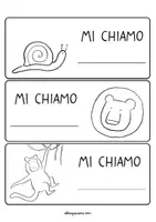 anteprima - Materiale di supporto/inclusione - Segnaposto degli animali, accoglienza in classe - Pagina 1