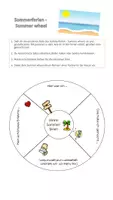 Vorschau - Mal- und Bastelvorlagen - Über die Sommerferien sprechen - Summer wheel - Deckblatt