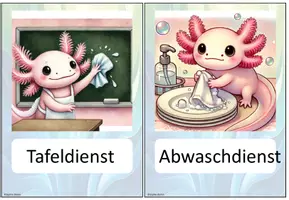 Vorschau - Präsentationen/Tafelbilder - 22 Axolotl Klassendienste + Montessori Dienste - Seite 3