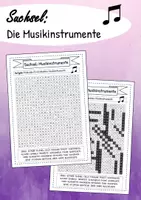 Vorschau - Spiele - Freebie - Suchsel: Die Musikinstrumente - Deckblatt