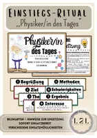 Vorschau - Bildkarten - Physiker des Tages - Ritual für den Unterrichtseinstieg - Deckblatt