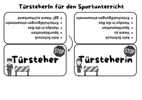 Vorschau - Aufgabenkarten - TürsteherIn Sportunterricht - SchülerInaufgaben vor Beginn des Unterrichts - Seite 2