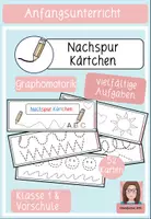Vorschau - Arbeitsblätter - Grafomotorik - Nachspur Kärtchen zur Schulung der Feinmotorik - Deckblatt