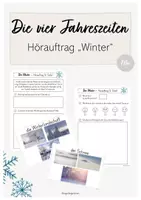 Vorschau - Arbeitsblätter - Die vier Jahreszeiten - Hörauftrag "Winter" (Kl. 2/3) - Deckblatt