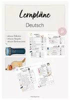Vorschau - Arbeitsblätter - Deutsch - Lernpläne/Lernlandkarten - Deckblatt