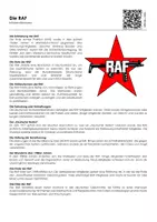 Vorschau - Arbeitsblätter - Die RAF - Infotext und Übungen - Deckblatt