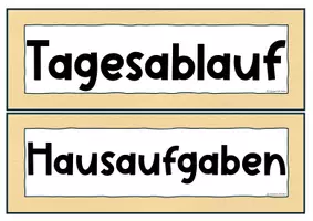 Vorschau - Bildkarten - TAGESTRANSPARENZ | HAUSAUFGABENTAFEL | 2 Versionen | Classroom Management - Seite 1