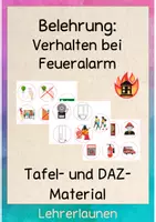 Vorschau - Stundenentwürfe - Belehrung Feueralarm Grundschule und DAZ - Deckblatt