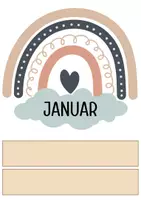 Vorschau - Poster - KOSTENLOS! Geburtstagskalender im Boho-Stil - Seite 1