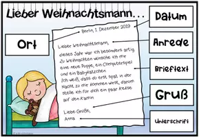 Vorschau - Unterrichtsreihen - Einen Brief an den Weihnachtsmann schreiben (Materialpaket) - Seite 1