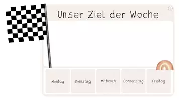 Vorschau - Poster - Wochenziel / Ziel der Woche | Regenbogen | Boho - Seite 1