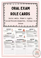 Vorschau - Arbeitsblätter - Oral Exam 10. Klasse Discussion Role Cards - Deckblatt
