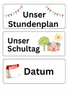 Vorschau - Poster - Tafelbilder Stundenplan I Tagestransparenz I Classroom-Management - Deckblatt