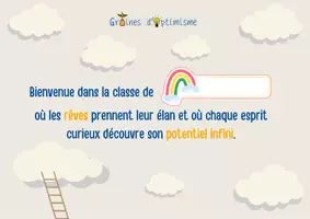 Aperçu - Affichage - AFFICHE - Citation - Bienvenue dans la classe de - Page de couverture