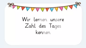 Vorschau - Präsentationen/Tafelbilder - Zahl des Tages für die digitale Tafel - Klasse 1 - Seite 1