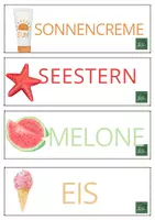 Vorschau - Stationenlernen - 24 Wortschatzkarten Sommer - Seite 1