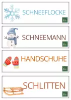 Vorschau - Stationenlernen - 28 Wortschatzkarten Winter und Weihnachten - Seite 1