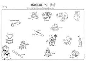 Vorschau - Unterrichtsreihen - Buchstabenheft T, 1.Klasse Deutsch Buchstaben schreiben, lesen Buchstabeneinführung - Seite 2