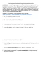 Vorschau - Arbeitsblätter - Die Weimarer Republik - Arbeitsblatt + Sicherung - Seite 1