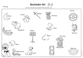 Vorschau - Unterrichtsreihen - Buchstabenheft N, 1.Klasse, lesen, schreiben, Buchstabeneinführung - Seite 2