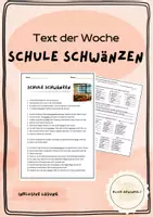 Vorschau - Arbeitsblätter - Text der Woche: Schule schwänzen - Deckblatt