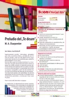 Vista previa - Unidades / Secuencias / Situaciones de Aprendizaje - Preludio del "Te deum" (Marc Antoine Charpentier) - Acompañamiento con boomwhackers - Portada