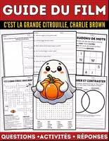Aperçu - Feuilles d'exercices - C'est la Grande Citrouille, Charlie Brown 1966: Questions, Activités, Réponses. - Page de couverture