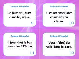Aperçu - Apprentissages en autonomie - L'imparfait - 28 cartes à tâches - Page 2