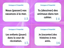 Aperçu - Apprentissages en autonomie - L'imparfait - 28 cartes à tâches - Page 3