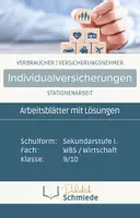 Vorschau - Arbeitsblätter - Individualversicherungen | Stationenarbeit | WBS | Klasse 8-10 - Seite 1