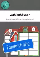 Vorschau - Poster - Zahlenhäuser von 1 bis 10 - Legematerial - Tafelmaterial - Deckblatt