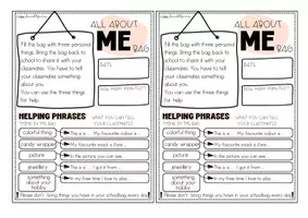 Vorschau - Arbeitsblätter - Back to School Englisch: All about me bag | Speaking | Vorstellen - Seite 3