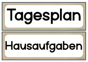 Vorschau - Bildkarten - TAGESTRANSPARENZ | HAUSAUFGABENTAFEL | Classroom Management - Seite 1