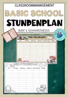 Vorschau - Bildkarten - STUNDENPLAN | 2 Versionen | Classroom Management - Deckblatt