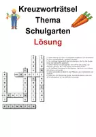 Vorschau - Arbeitsblätter - Kreuzworträtsel mit Lösung Schulgarten (Grundschule) - DaZ/DaF, Deutsch, Wortschatz - Seite 2