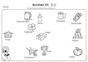 Vorschau - Unterrichtsreihen - Buchstabe K, Buchstabenheft Klasse 1, DaZ, Buchstabeneinführung - Seite 2